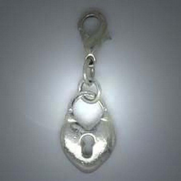 CC014  Charms, Anhänger Herz Schloss
