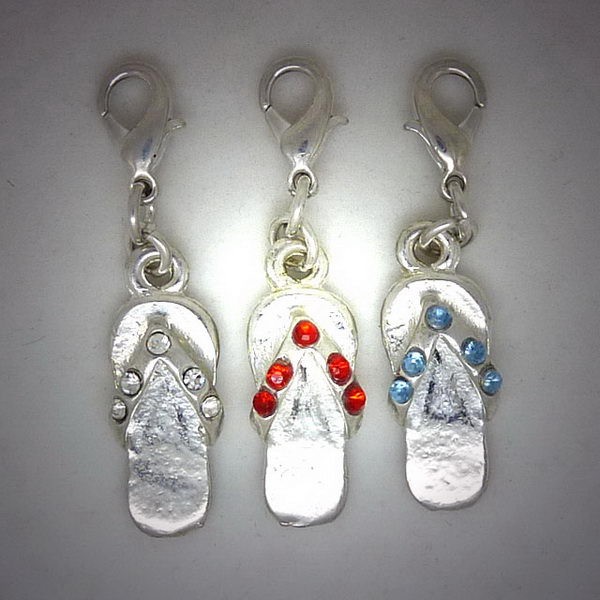 CC024 Charms, Anhänger Flip Flops gem.
