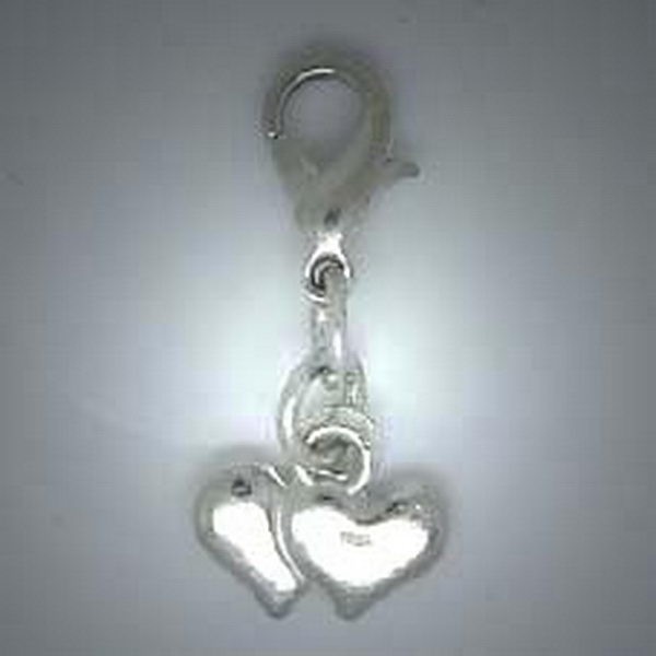 CC031 Charms, Anhänger Herz doppelt