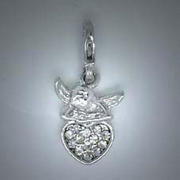 CC066 Anhänger Engel m. Herz Strass