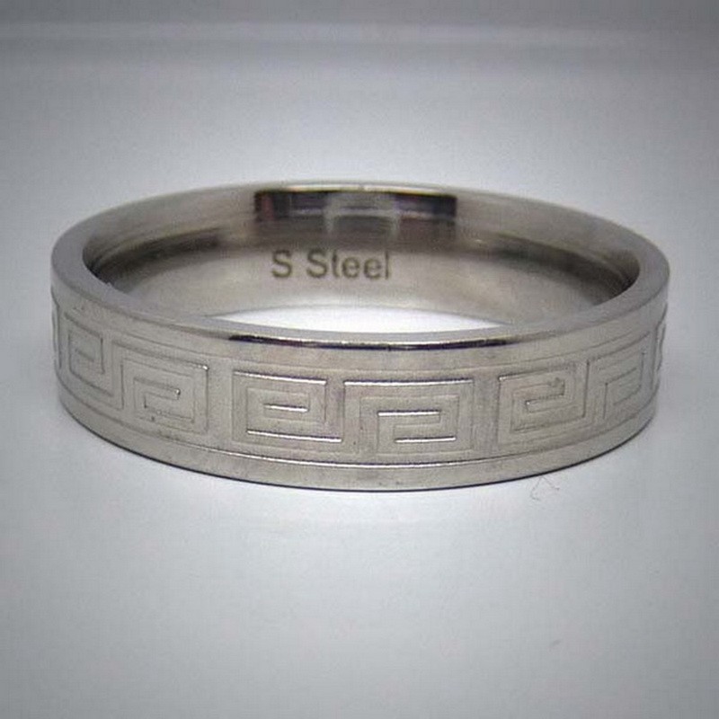 STR021 Ringe aus Edelstahl Wellen
