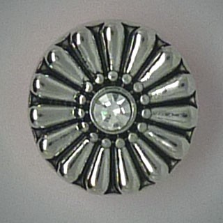 CHM002 - MINI Schmuckdruckknöpfe blüte Stein weiss