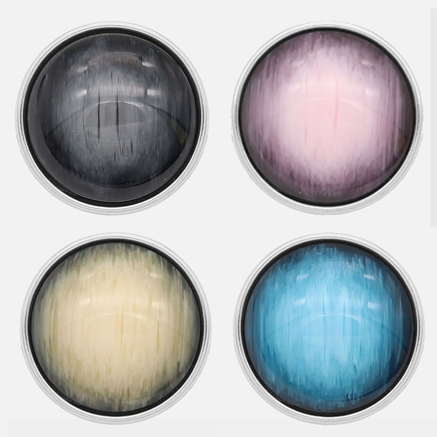 CH074 - Schmuck Druckknöpfe vintage Cateye 4 Farben