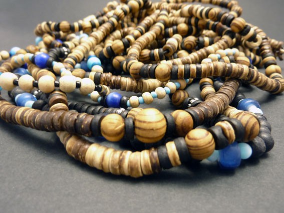 CK004_0 Surferketten, Ketten aus Kokos und Holz