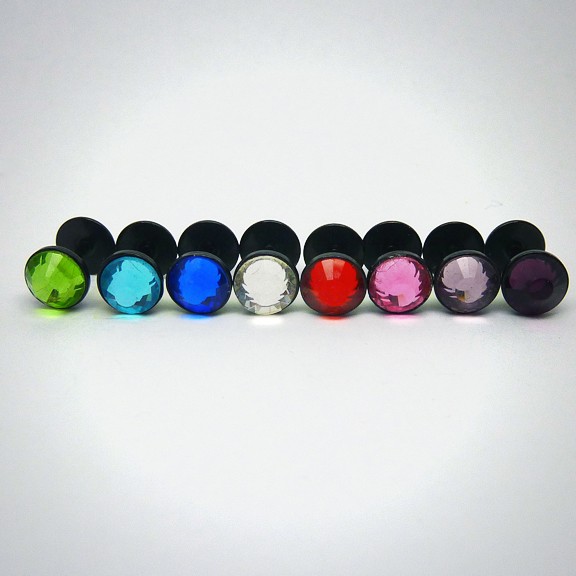 FP009 Fake Plugs Edelstahl Stein