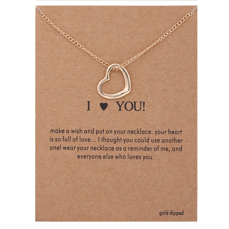 KB008 - Modeschmuck Ketten Herz, I love you ( Ich Liebe Dich )