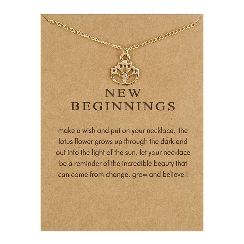 KB010 - Modeschmuck Ketten Lotus, New Beginnings ( Neubeginn )