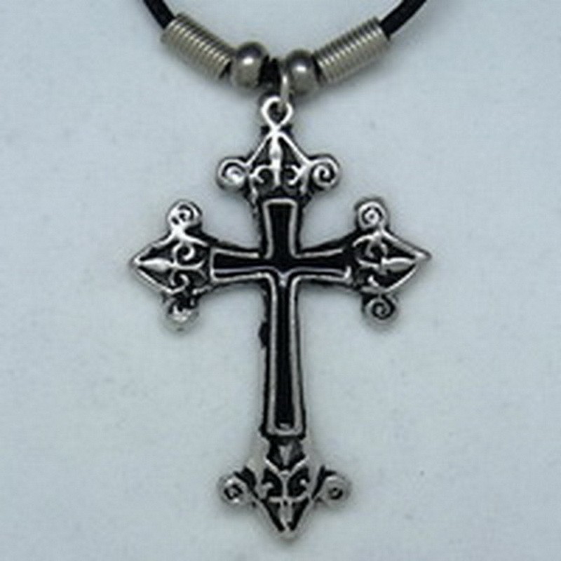 MK098 Ketten Kreuz Schwarz filgran