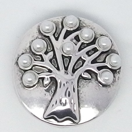 CH032 - Schmuck Druckknöpfe Baum mit Perlen