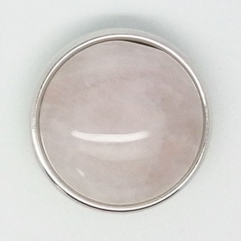 CH242b - Schmuck Druckknöpfe Halbedelstein Rosenquarz