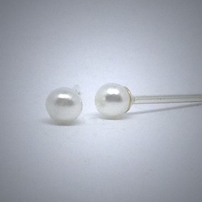 OS181 Ohrstecker aus Silber - Perle