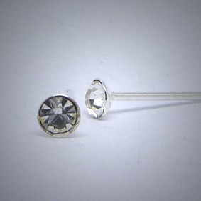 OS136  Ohrstecker aus Silber Stein kristal 