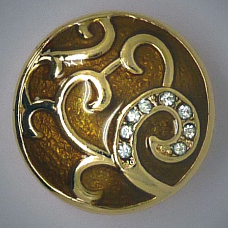 CH192 - Schmuck Druckknöpfe Gold floral braun