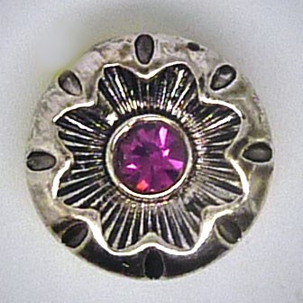 CHM104 - MINI Schmuckdruckknöpfe Blüte Stein mitte Fuchsia