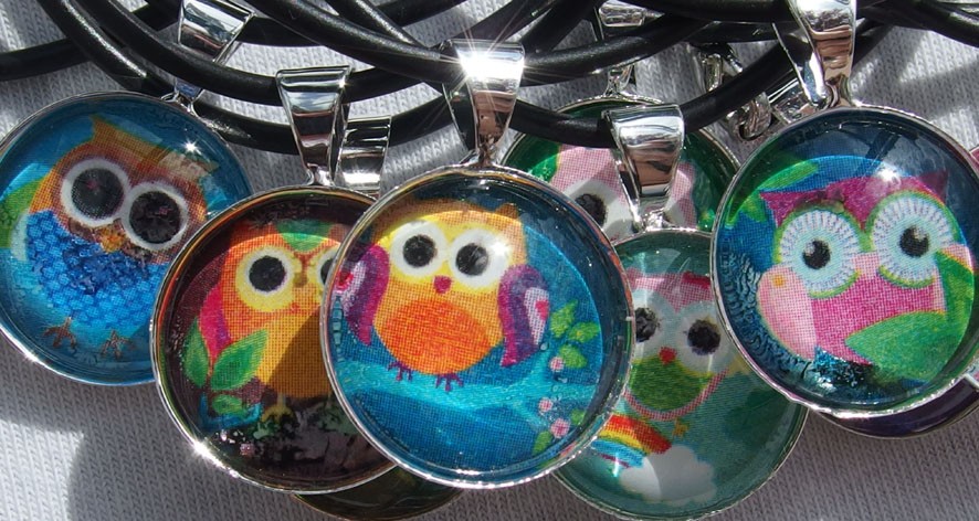  KC001 - Modeschmuck Ketten Eulen