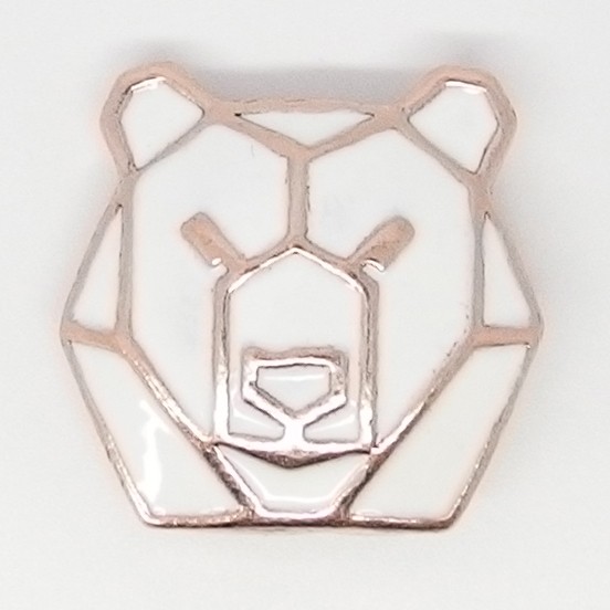 CH008 - Schmuck Druckknöpfe grafischer Bär
