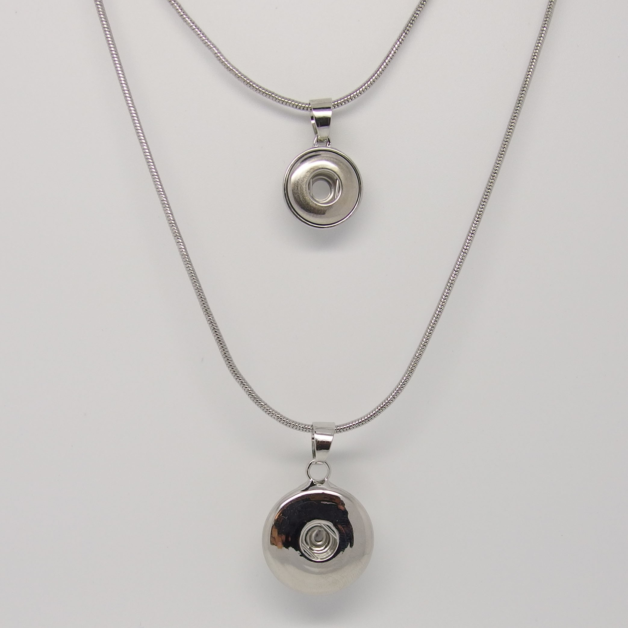  CHK022a - Ketten mit Anhänger für Schmuck Druckknöpfe 2 in 1