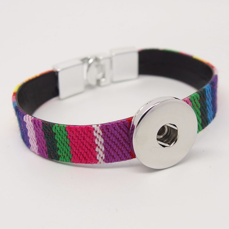 CHA012b - Armbänder für Schmuckdruckknöpfe ethno bunt