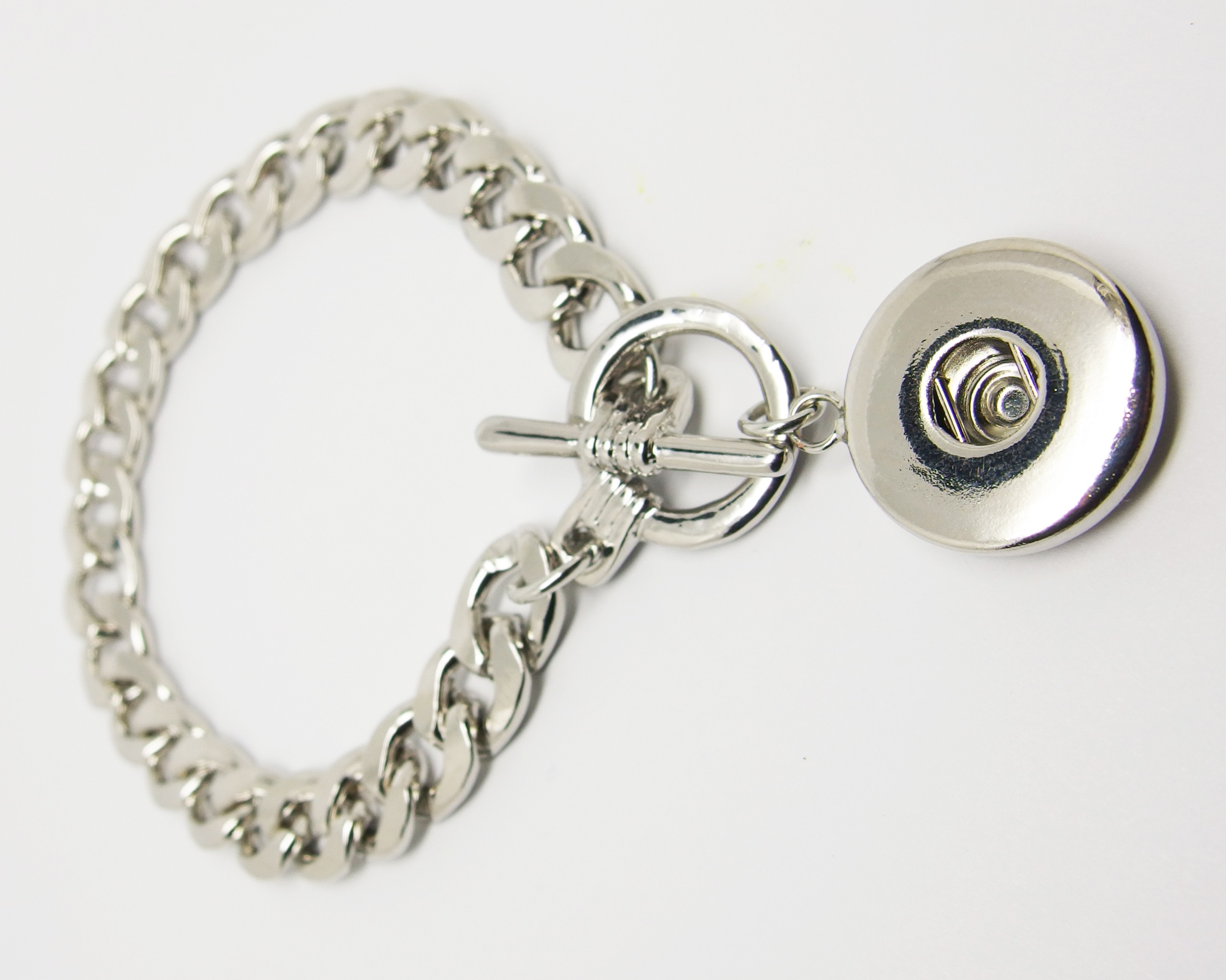 CHA010 - Breite Gliederarmbänder für Schmuck Druckknöpfe m. Knebelverschluss