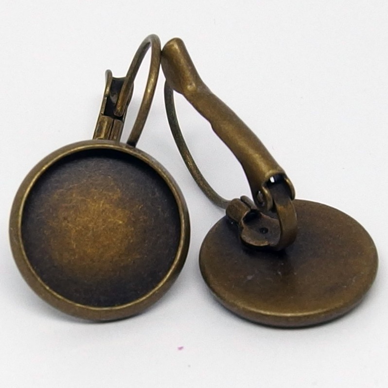  OR001 - bronzefarbene Ohrring Brisuren Rohlinge