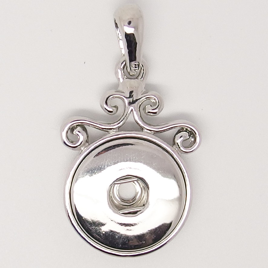 CHK003b - Kettenanhänger für Schmuck Druckknöpfe schnörkel oben verziert