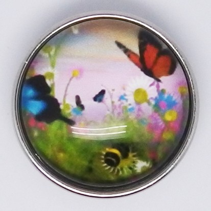 CH274a - Schmuck Druckknöpfe, Blumenwiese