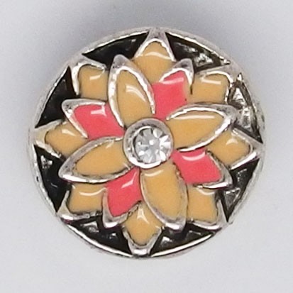 CHM029 - MINI Schmuckdruckknöpfe Blüte orange