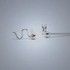 OS082 Ohrstecker aus Silber Kringel