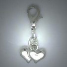 CC031 Charms, Anhänger Herz doppelt