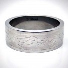 STR028 Ringe aus Edelstahl Tribal matt