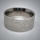 STR034 Ringe aus Edelstahl Tribal glänzend und matt