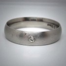 STR053 Ringe aus Edelstahl matt 1 Stein