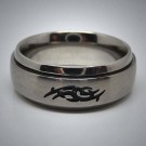 STR054 Ringe aus Edelstahl Tribal spinner