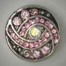  CH003 - Schmuck Druckknöpfe glitzer Grafik rosa