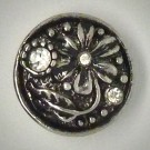 CH136 - Schmuck Druckknöpfe 3 Steine Blume
