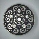 CH158  Schmuck Druckknöpfe filigran steine weiss