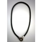 CHK016 - Ketten für Schmuck Druckknöpfe aus Leder schwarz