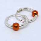 CR069 Creolen mit Kugel orange 10mm