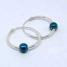 CR071 Creolen mit Kugel blau 16mm