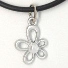 KC024 - Modeschmuck Ketten Blüte mit Perle