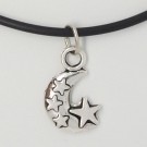 KC028 - Modeschmuck Ketten Mond mit Sternchen 