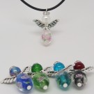 KC032 - Modeschmuck Ketten Engel aus Perlen in rosa, blau, grün, rot und türkis