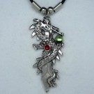 MK018 Ketten Schwert mit Drachen roter Stein