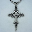 MK037 Ketten Kreuz mit Totenköpfen