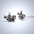 OS022 Ohrstecker aus Silber I LOVE YOU