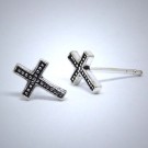 OS025 Ohrstecker aus Silber Kreuz