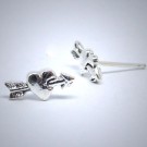 OS035 Ohrstecker aus Silber Herz mit Pfeil