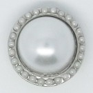 CH067  - Schmuck Druckknöpfe Perle mit Perlen im Rand