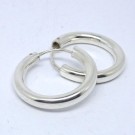 CR049 Creolen aus Silber schlicht 2cm