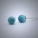 OS174 Ohrstecker aus Silber kugel türkis cateye